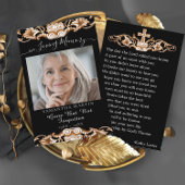Funeral Memorial Prayer Photo Card Visitekaartje