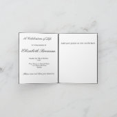 Funeral Memorial Service Monogram Fotouitnodiging (Binnen)