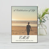 Funeral Memorial Simple Photo Celebration of Life Kaart (Staand voorkant)