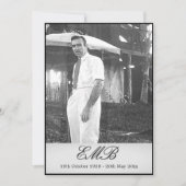 Funeral Memorial Simple Photo Kaart (Voorkant)