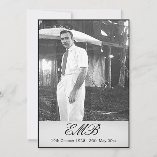 Funeral Memorial Simple Photo Kaart (Voorkant)