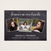 Funeral Memorial Sympathy 3 Foto Prayer Kaart (Voorkant)