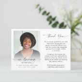 Funeral Memorial Thank You In Loving Memory Photo  Bedankkaart (Staand voorkant)