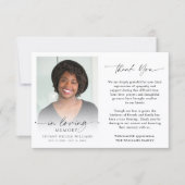 Funeral Memorial Thank You In Loving Memory Photo  Bedankkaart (Voorkant)