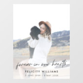 Funeral Memorial | Viering van het leven Raamsticker (Vel)