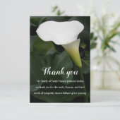 Funeral/Memorial White Lily Floral Bedankkaart (Staand voorkant)
