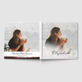 Funeral Memorial White Overlay Foto Simple Gastenboek (Volledig)