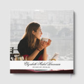 Funeral Memorial White Overlay Foto Simple Gastenboek (Achterkant)