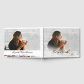 Funeral Memorial White Overlay Foto Simple Gastenboek (Volledig)