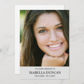 Funeral Memorial | Zilver | Foto in liefhebbend ge (Voorkant / Achterkant)