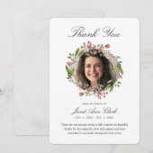 Funeral Memory Dankuwel foto Bedankkaart (Voorkant / Achterkant)