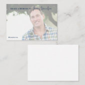 Funeral Modern Script Photo Deel een geheugen Notitiekaartje (Voorkant / Achterkant)