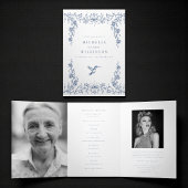 Funeral Obituary Order of Service hummingbird Drieluik Programma