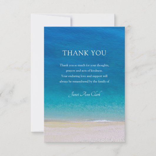 Funeral Ocean Dankjewel Kaart (Voorkant)