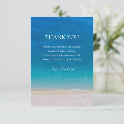 Funeral Ocean Dankjewel Kaart (Staand voorkant)