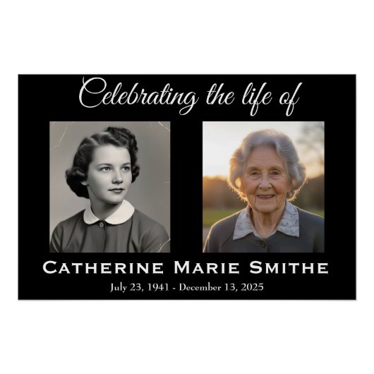 Funeral or Memorial Double Image Perfect Poster (Voorkant)