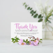 Funeral Orchid Foto Bedankkaart (Staand voorkant)