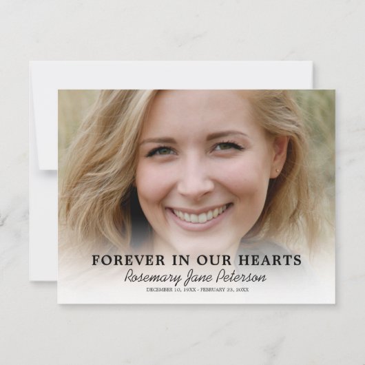 Funeral Orchid Foto Bedankkaart (Achterkant)