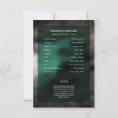 Funeral Order of Service Card Template Kaart (Achterkant)