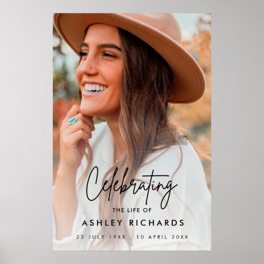 Funeral Order of Service Celebration of Life Foam Poster (Voorkant)