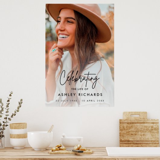 Funeral Order of Service Celebration of Life Foam Poster (Keuken)