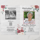 Funeral Order of Service Celebration of Life Rozen Flyer (Voorkant)