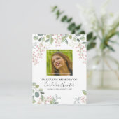 Funeral Order of Service | Elegant roze bloesem (Staand voorkant)