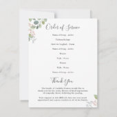 Funeral Order of Service | Elegant roze bloesem (Achterkant)