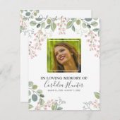 Funeral Order of Service | Elegant roze bloesem (Voorkant / Achterkant)