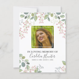 Funeral Order of Service | Elegant roze bloesem