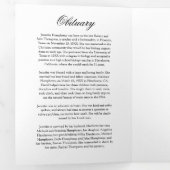 Funeral Order of Service Eulogy Photo Collage Drieluik Uitnodiging (Binnenzijde eerst)