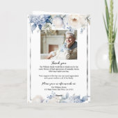 Funeral Order of Service | Floral Memorial Program Kaart (Achterkant)