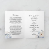 Funeral Order of Service | Floral Memorial Program Kaart (Binnen)