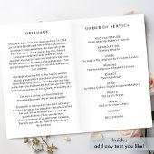 Funeral Order of Service, Floral Memorial Programm