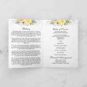 Funeral Order of Service Greenery Memorial Program Programma (Binnen)