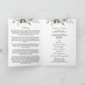 Funeral Order of Service Greenery Memorial Program Programma (Binnen)