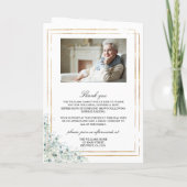 Funeral Order of Service | Greenery Memorial Programma (Achterkant)