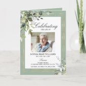 Funeral Order of Service | Groen Memorial-programm Programma (Voorkant)