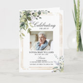 Funeral Order of Service | Groen Memorial-programm Programma (Voorkant)