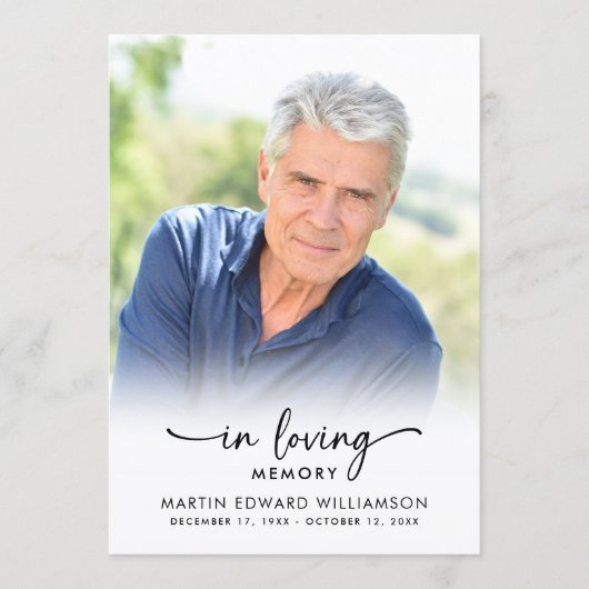 Funeral Order of Service In Loving Memory Programmakaart (Voorkant)