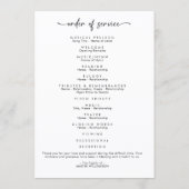 Funeral Order of Service In Loving Memory Programmakaart (Achterkant)