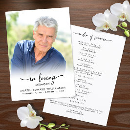 Funeral Order of Service In Loving Memory Programmakaart