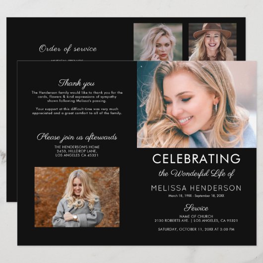 Funeral Order of Service | Memorandum (Voorkant / Achterkant)