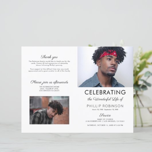 Funeral Order of Service | Memorandum (Staand voorkant)