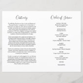 Funeral Order of Service | Photo Memorial Programm (Achterkant)