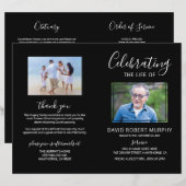 Funeral Order of Service | Photo Memorial Programm (Voorkant / Achterkant)
