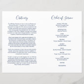 Funeral Order of Service | Photo Memorial Programm (Achterkant)