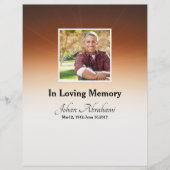 Funeral order of service Program card (Voorkant)