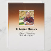 Funeral order of service Program card (Voorkant / Achterkant)