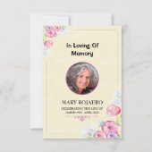 Funeral order of service Program card Kaart (Voorkant)